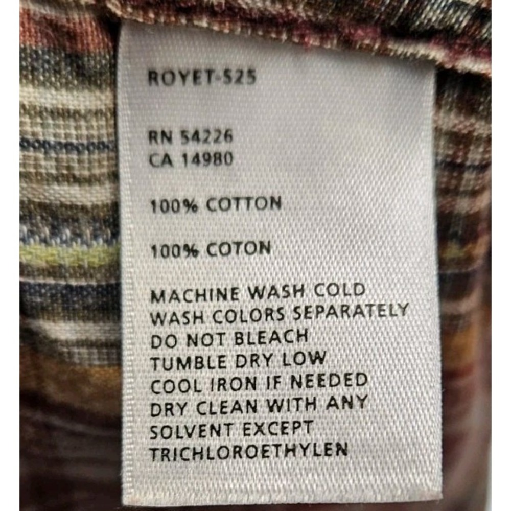 Royal Robbins Shirt Mens Large Metal Snap Plaid Country Cowboy Flap Pockets - Picture 7 of 9